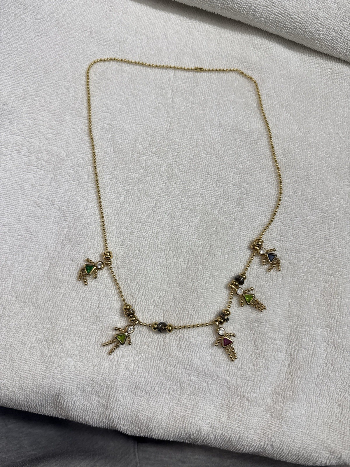 Birthstone Brats Gold Tone Charm Necklace
