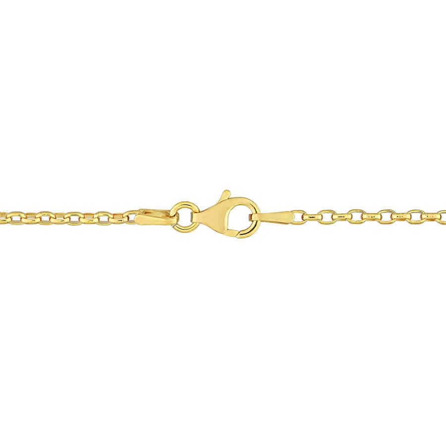 AMOUR Rolo Chain Necklace In Yellow Plated Sterling Silver, 20 In