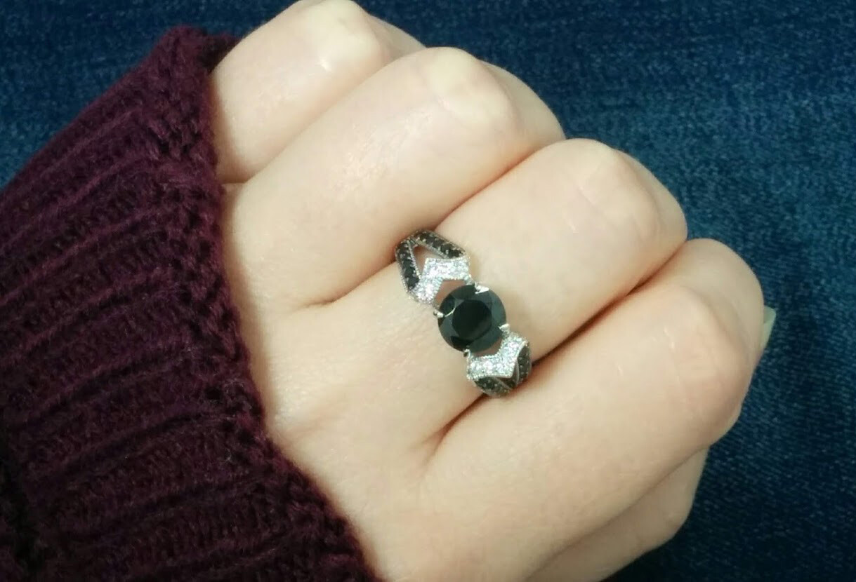 🔥 Solid 925 Sterling Silver Black Onyx Cz Pave Ring Engagement Wedding Band NEW