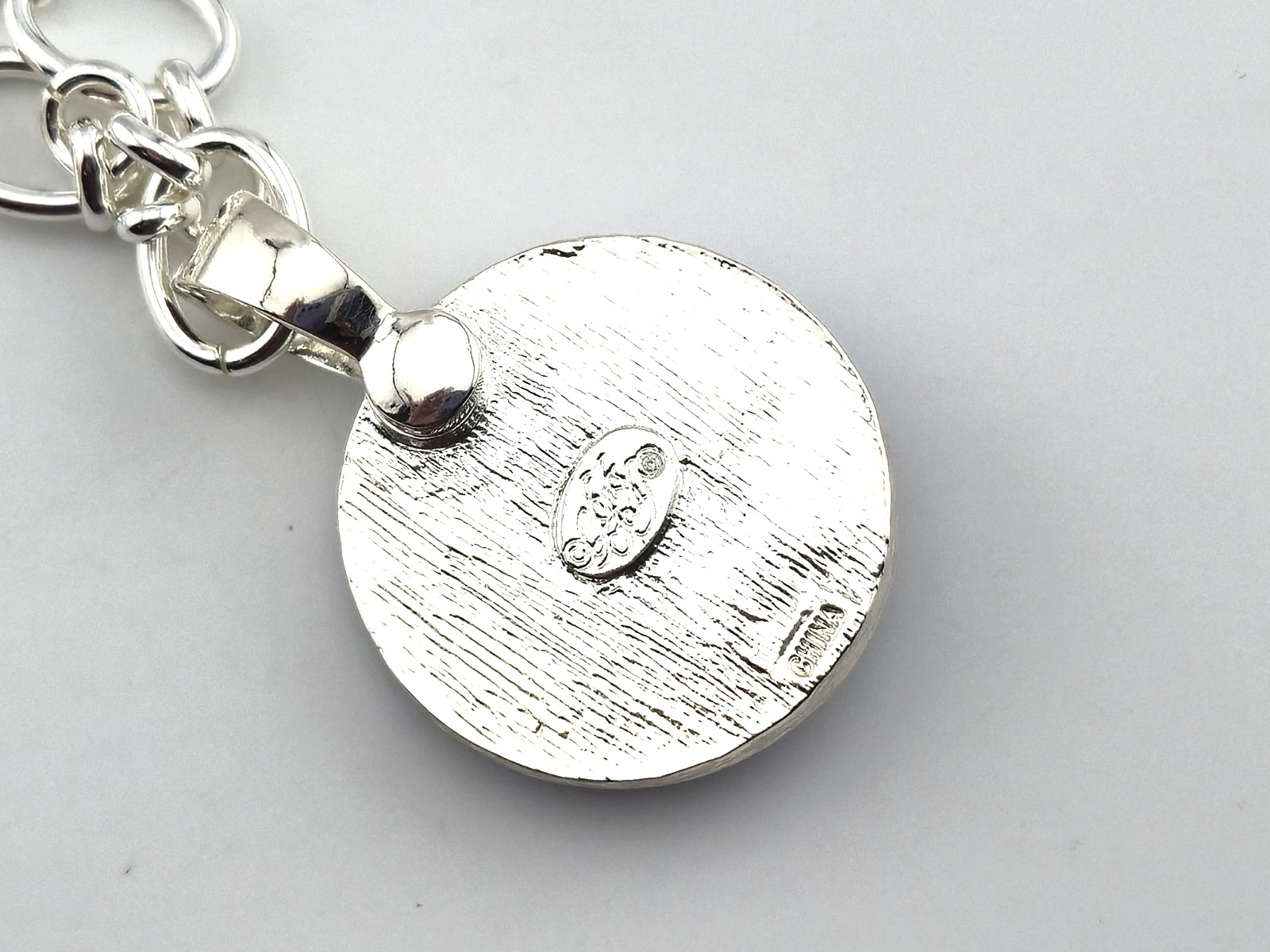 Kirks Folly Sweetheart 25MM Fold Over Pendant ST Violet & Oval Diva Necklace #27