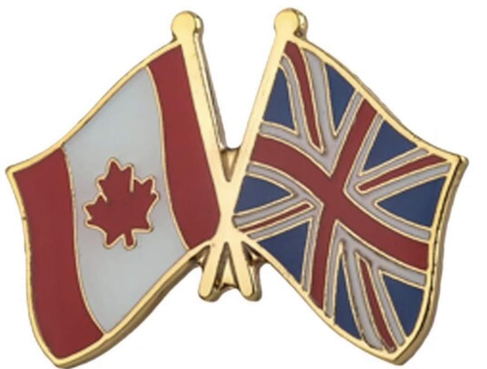 Canada Canadian UK United Kingdom British Britain National Flag Flags Love Pin