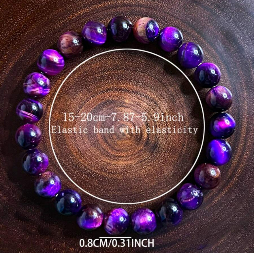Fashion Natural Stone Crystal Beaded Bracelet Attract Wealth Women Men Jewelry