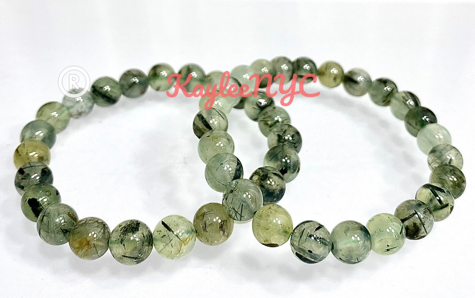 Wholesale Lot 6 Pcs Natural Green Prehnite 8mm 7.5” Crystal Stretch Bracelet