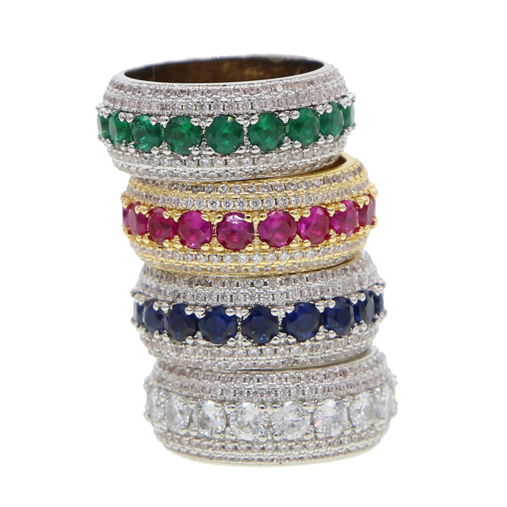High Quality lced Out Bling Cz Men ‘s Ring Jewelry Luxury Full CZ Fashion Rings