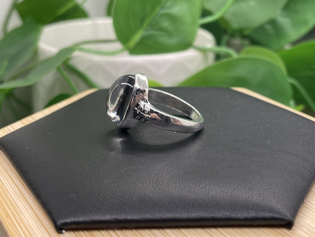 Silver-tone Mood Ring Color Change And Chart Size 7 New Free Ship B7446
