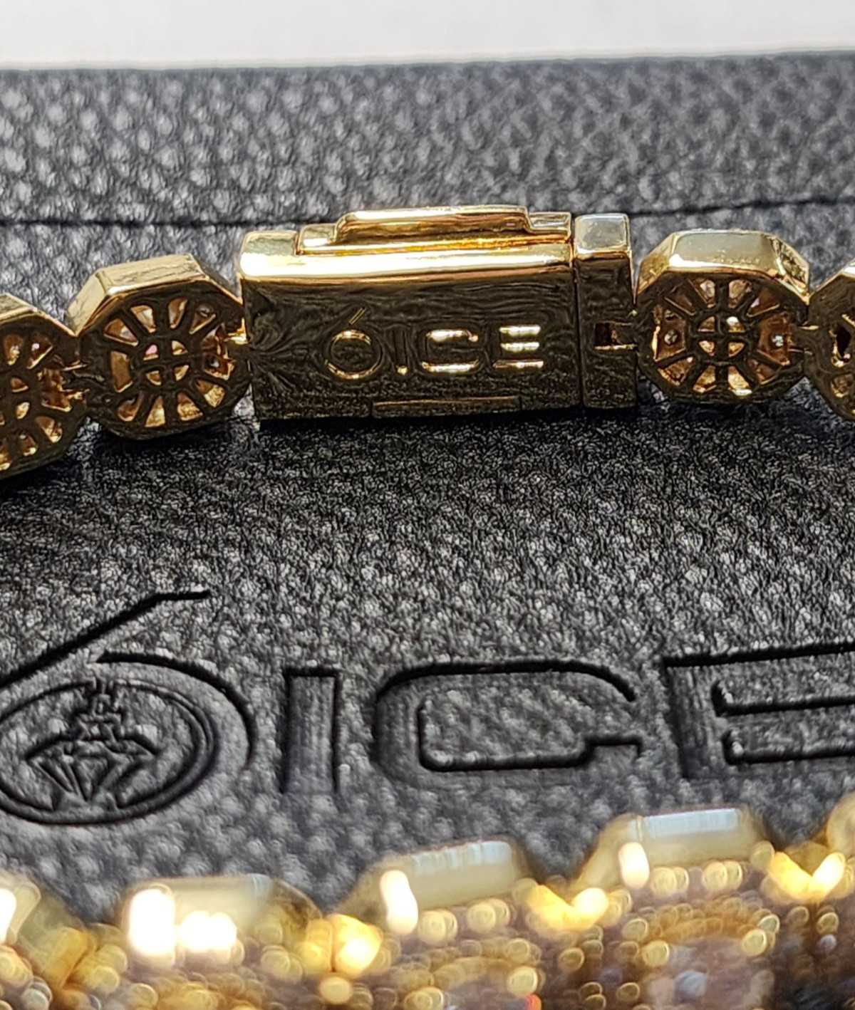 6ice 18K Gold Plated Micro Cluster Tennis Bracelet 7″