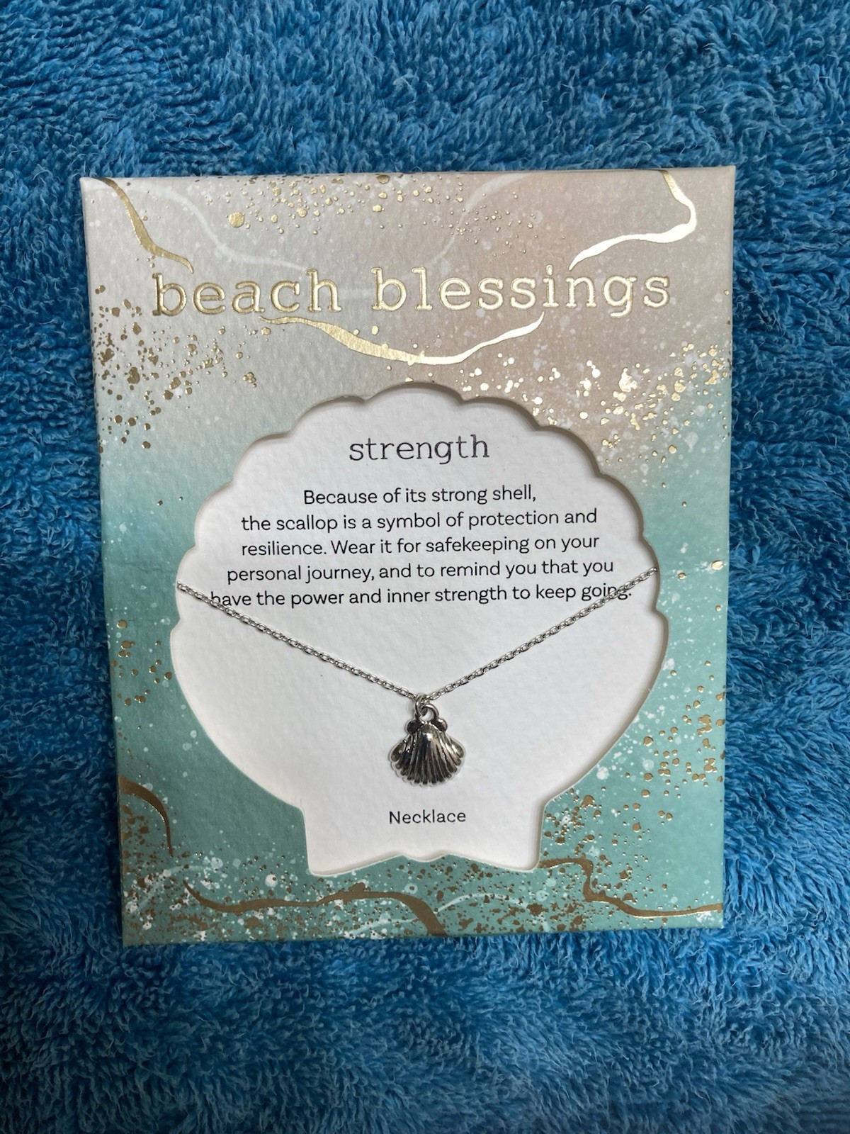 Periwinkle by Barlow Strength Scallop Shell Charm Necklace 16in Nickel-Free