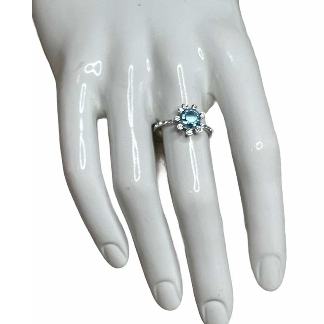 Swarovski Olive Ring Aqua, Rhodium plated EUR 58 / USA 8