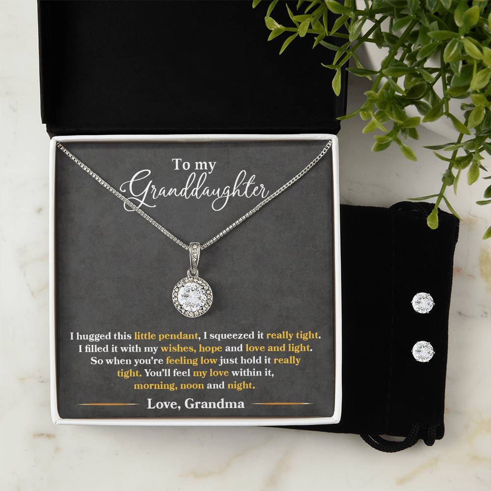 To My Granddaughter Necklace, Xmas Birthday Graduation Gift For Granddaughter