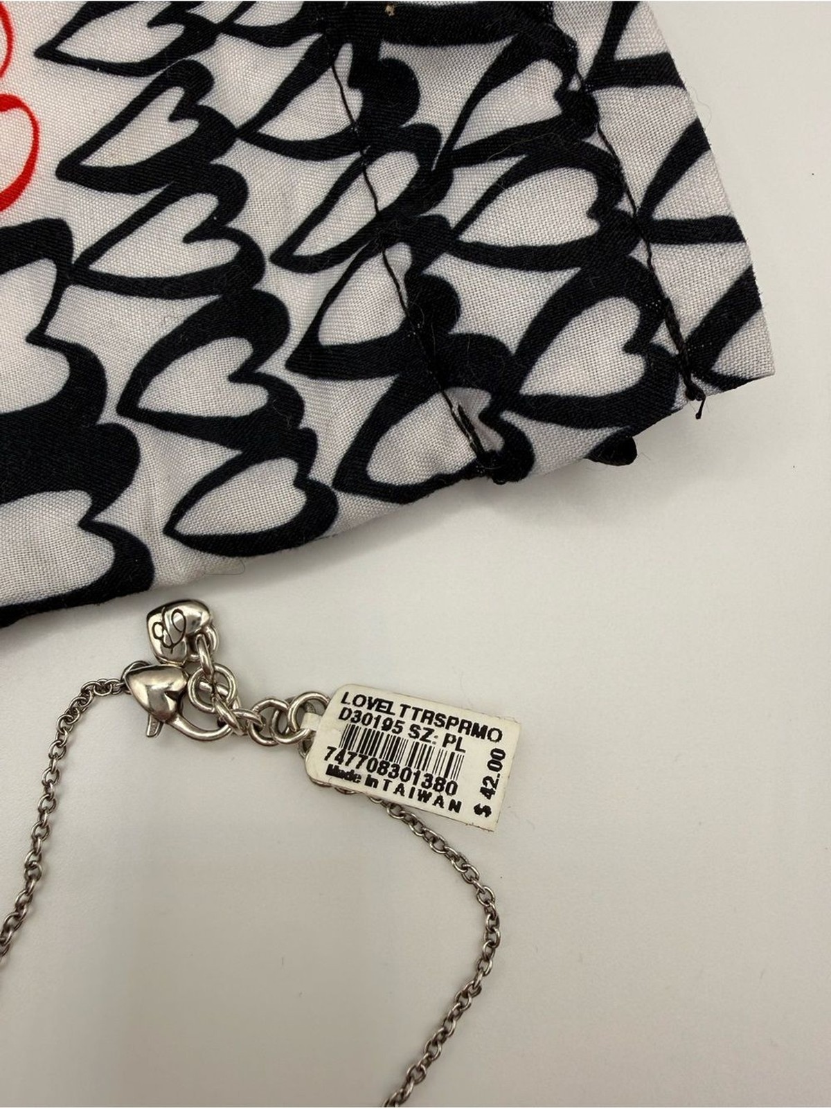 Brighton Love Bracelet Crystal Heart Silver Tone Retired NWT Tag Attached