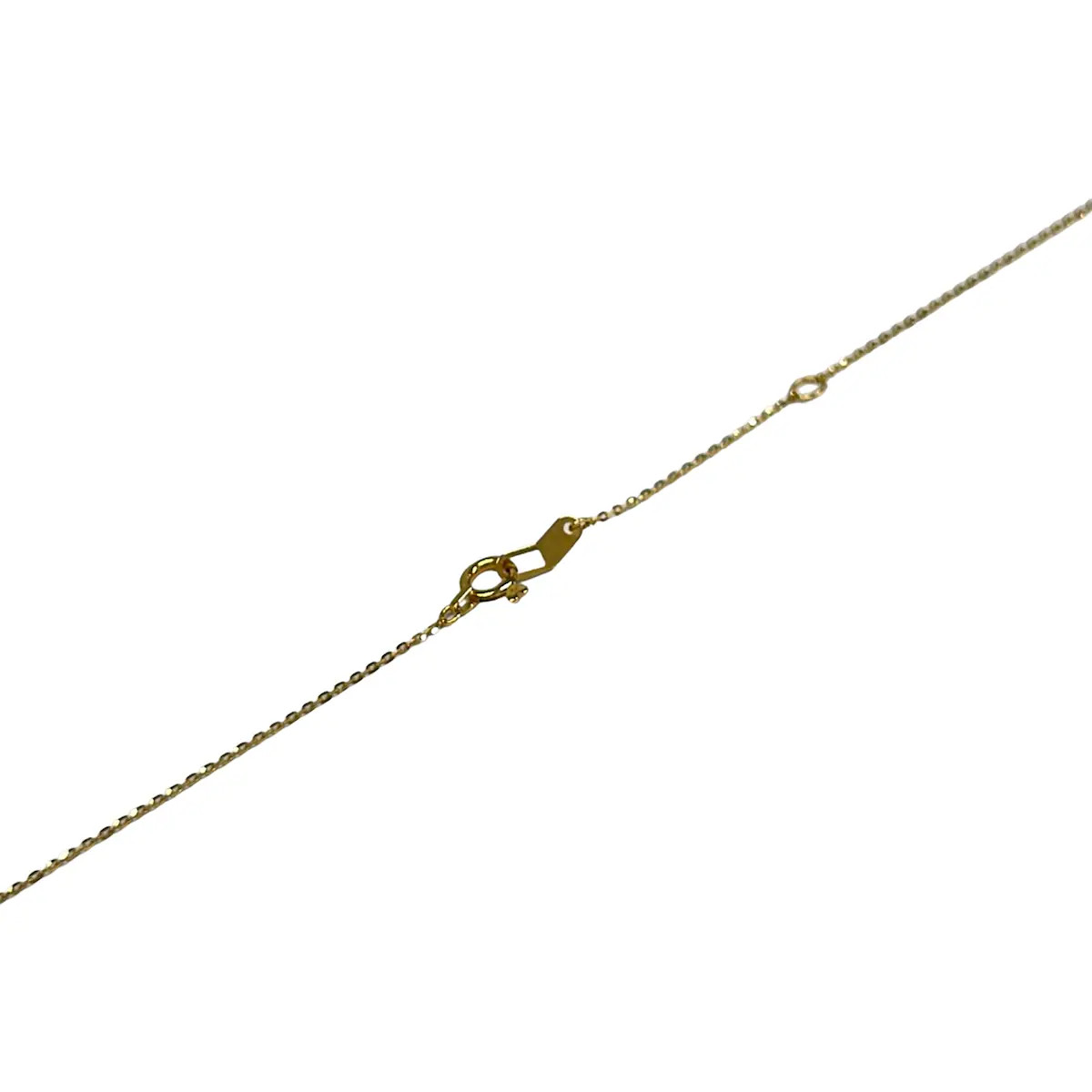 STAR JEWELRY 18K Yellow Gold Green Diamond Emerald Necklace