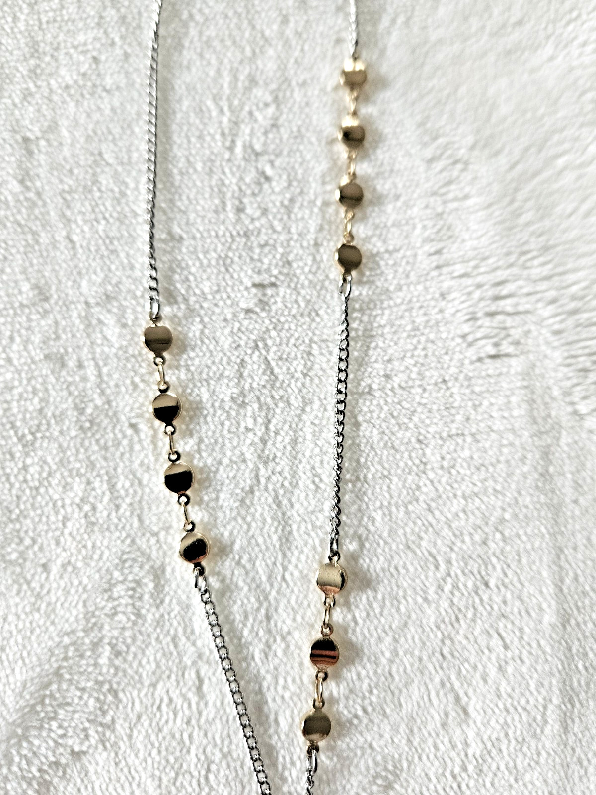 New in Box! Bay to Baubles Stitch Fix “Rue Lariat” Gold & Silver Color Necklace