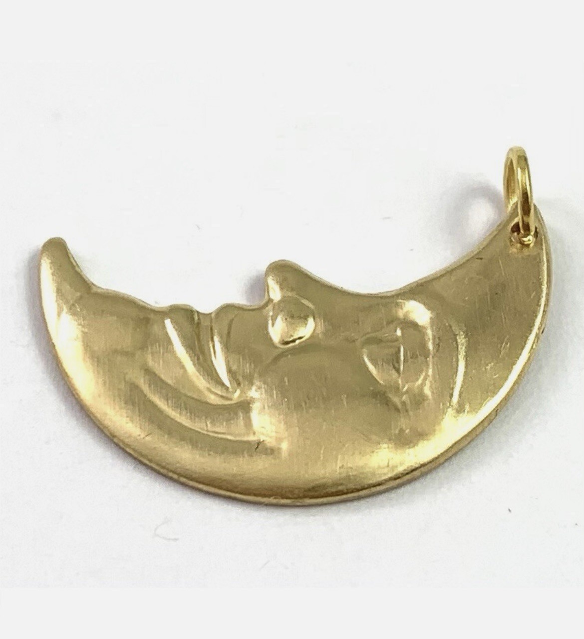 Crescent Moon Charm Necklace Pendant Moon With Face Celestial Jewelry For Women