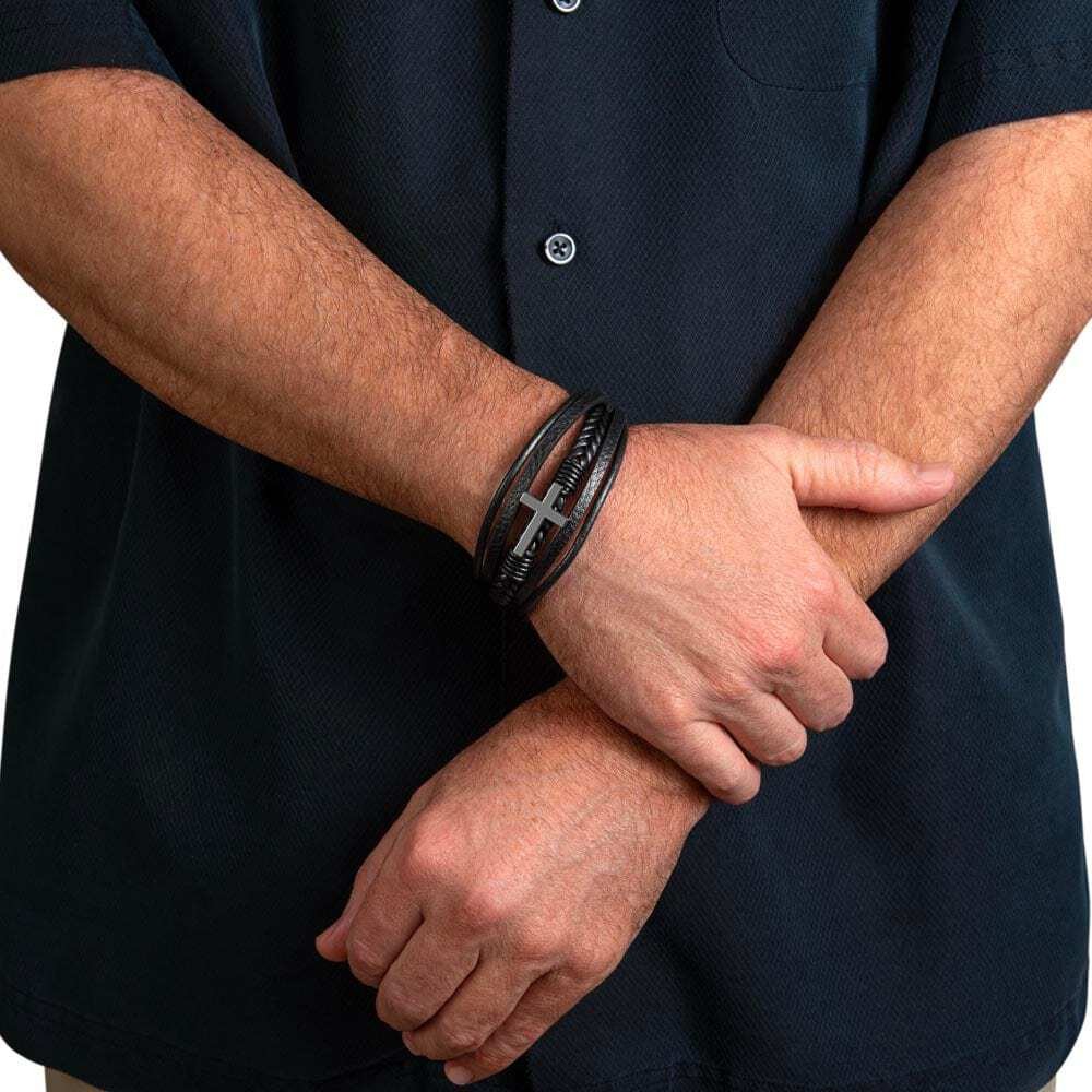Brother Gift, Cross Bracelet: Favorite Brother