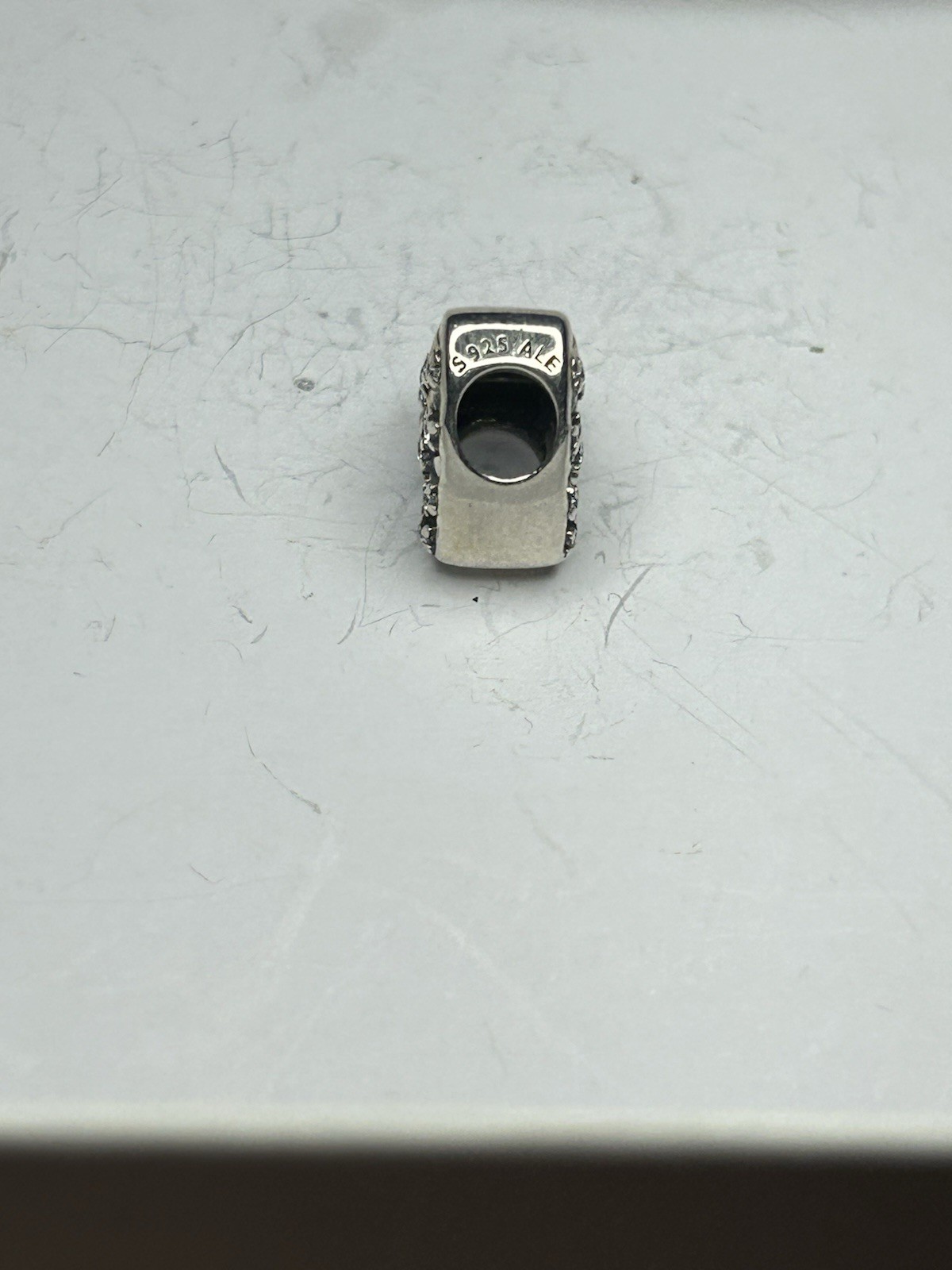 PANDORA Silver-Tone Heart of Winter Snowflake Charm Signed S925 ALE