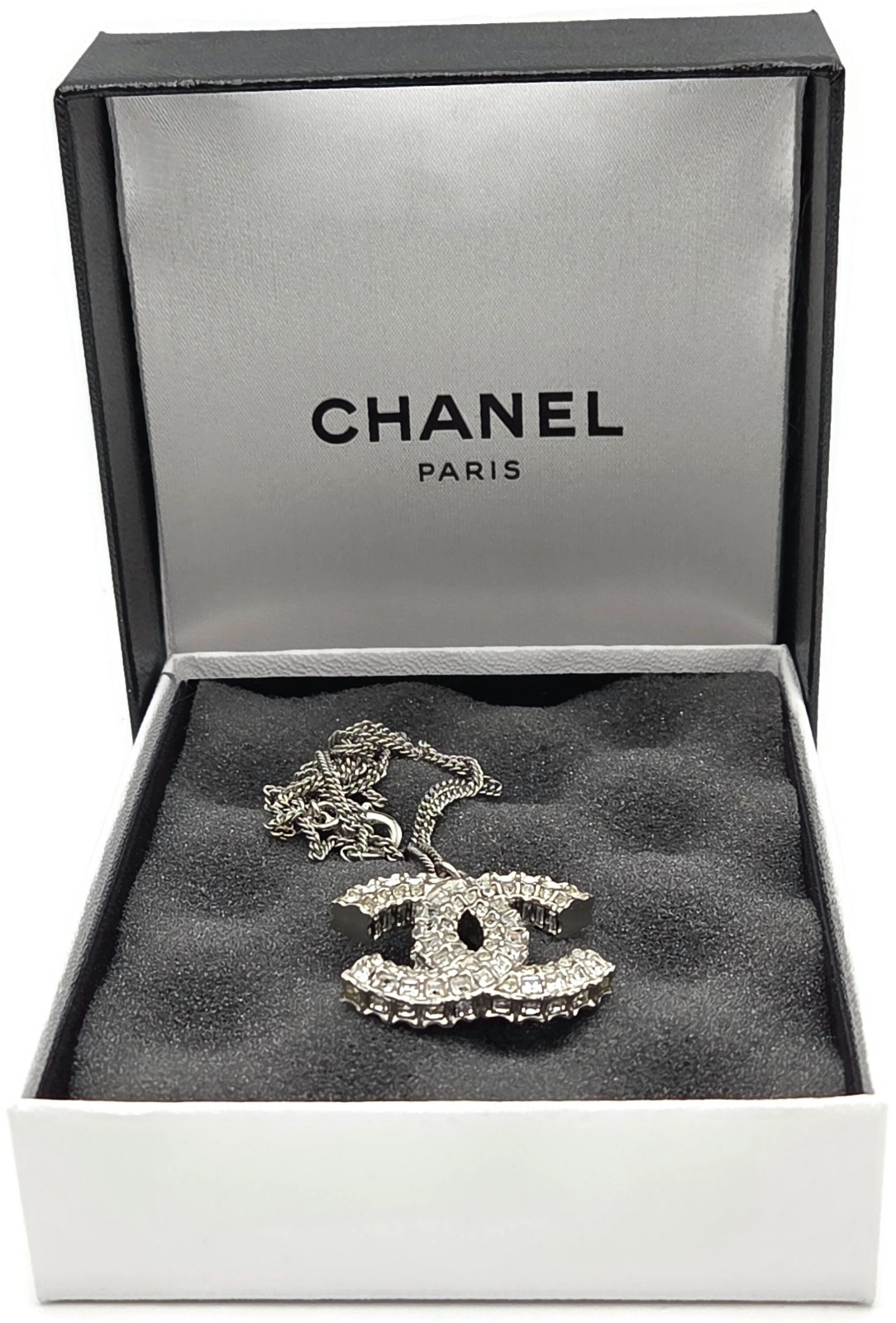 CoCo Chanel Crystal Pendant Necklace Chanel France Vintage Fashion Jewelry