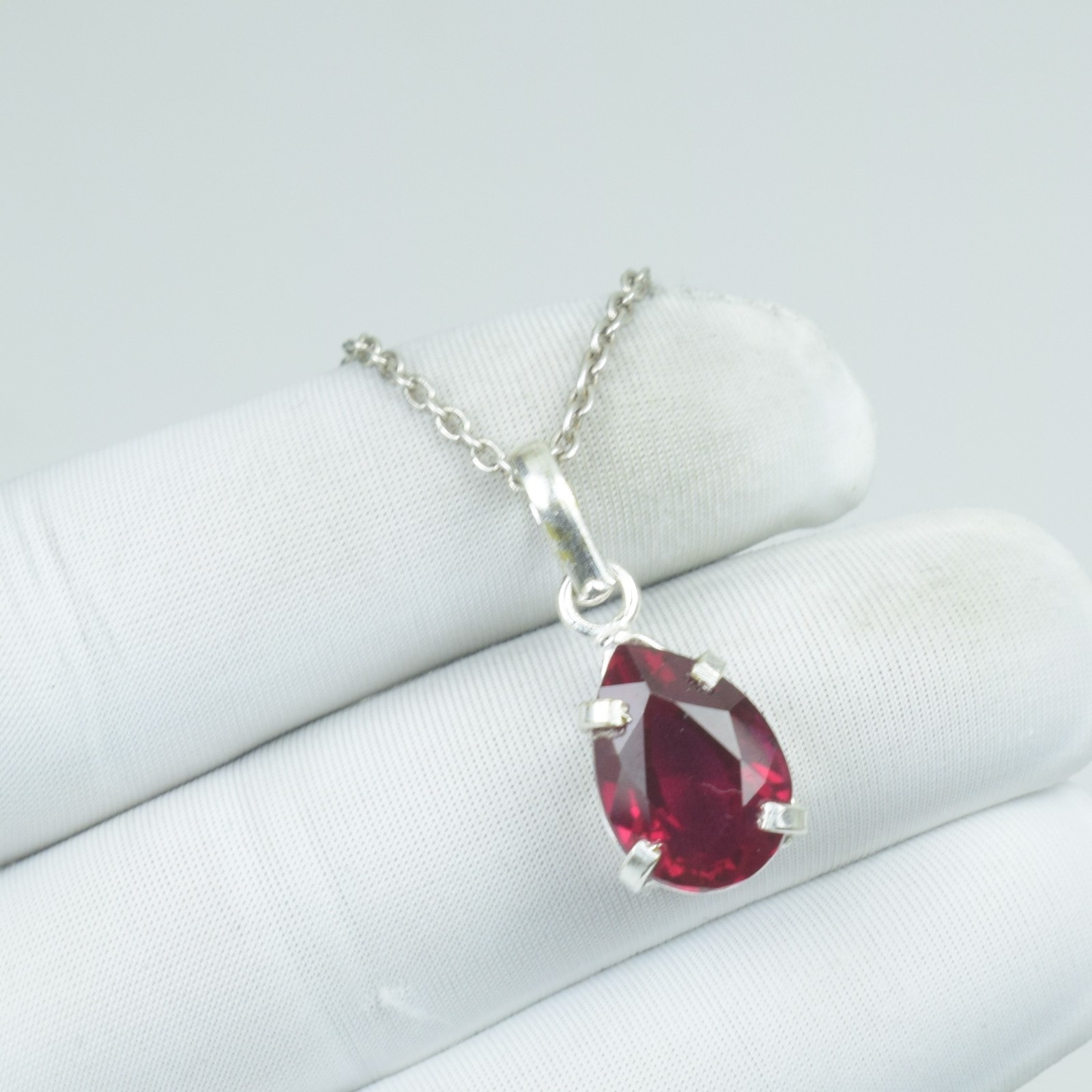 Proposal Gift Garnet Pendant, Beautiful Necklace Luxury Gemstone, 21Cts,