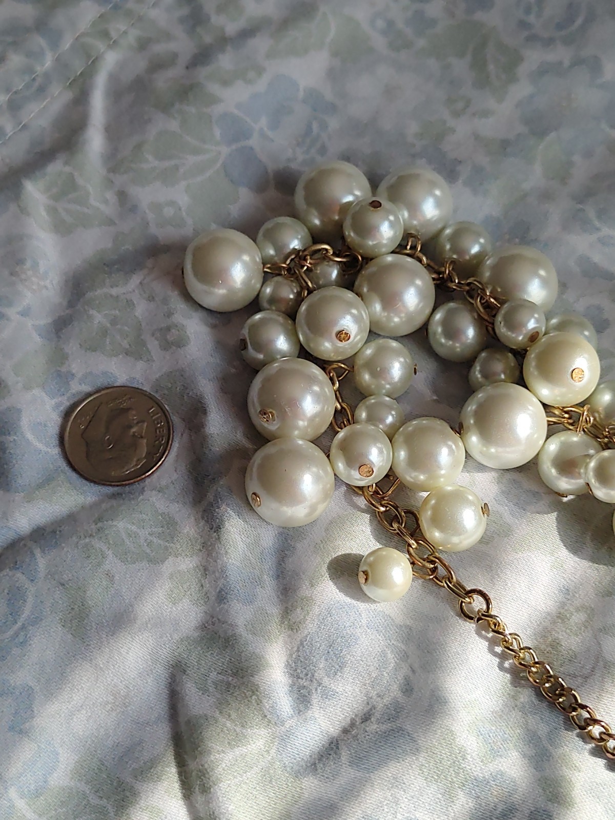 Thick Pearl Necklace. White Pearls. Faux Pearl Necklace.