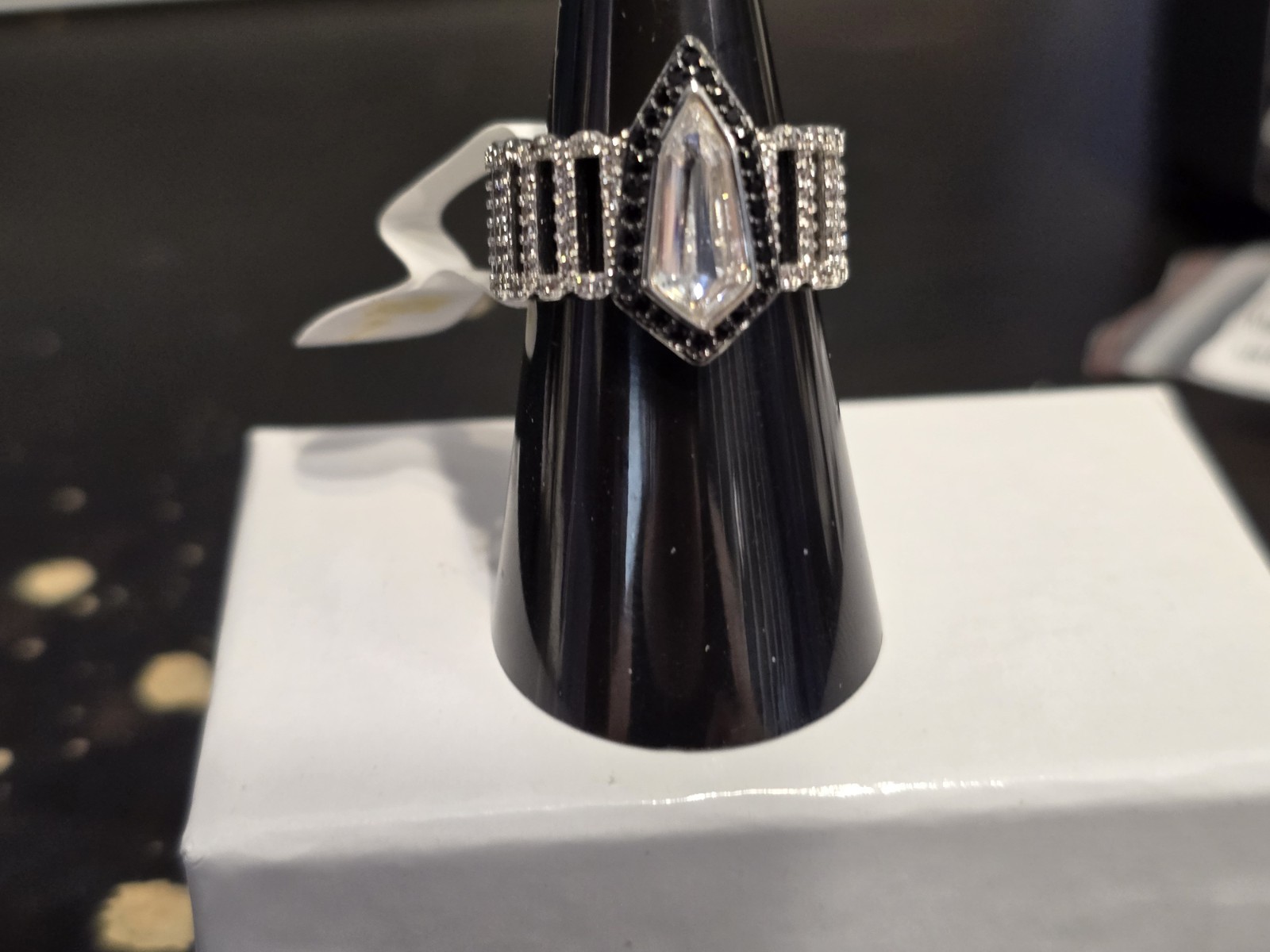 Ring Bomb Party Untamed Ring “Velvet Ambush” Size 7 Rhodium & Hematite Plating