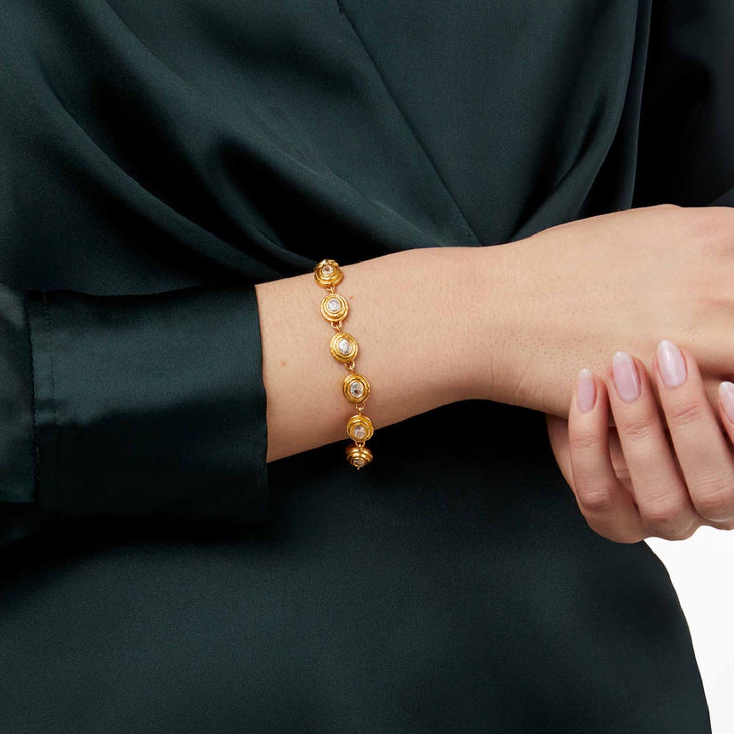 Julie Vos Tudor Tennis Clear Crystal Bracelet