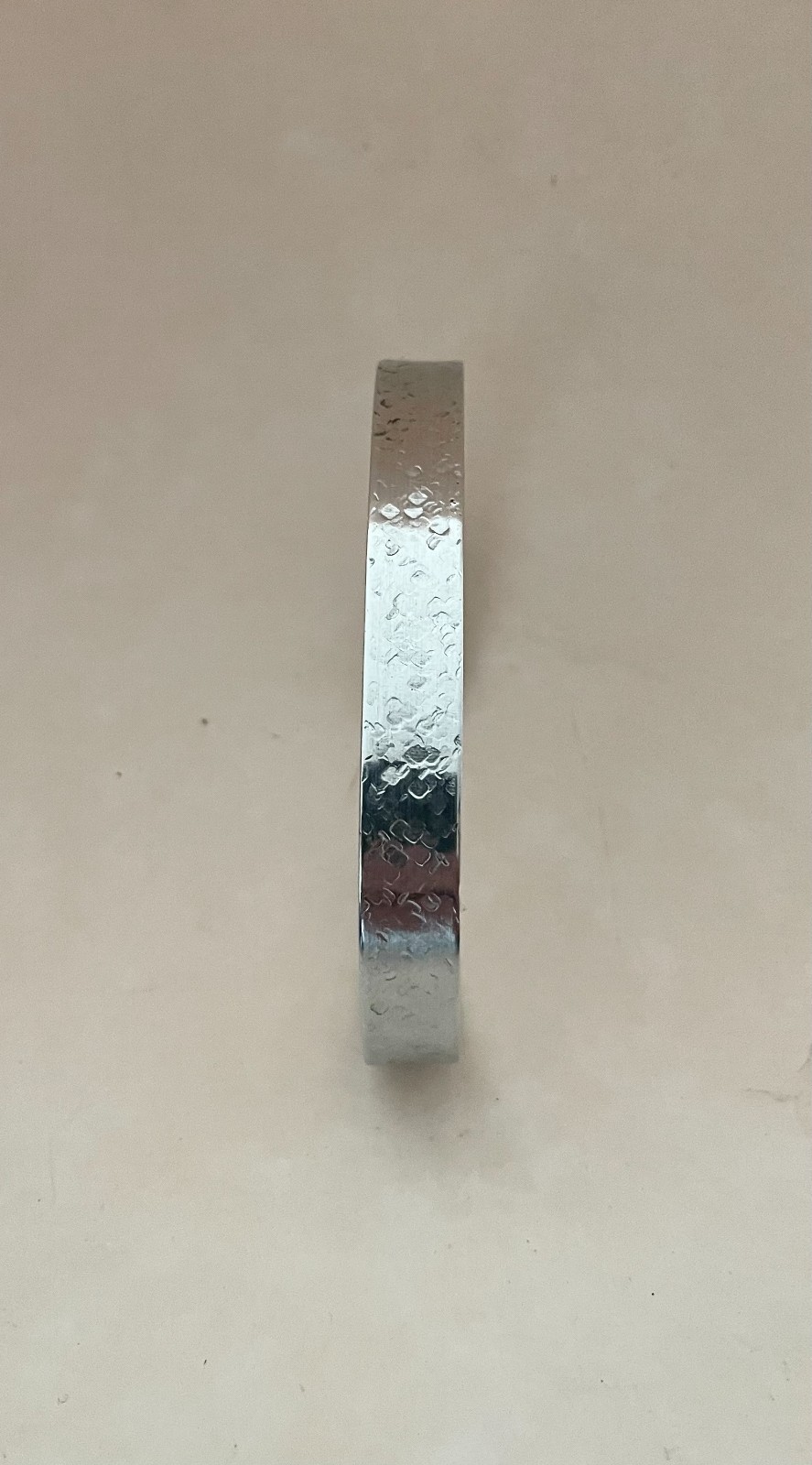 Zinc bracelet, Handcrafted,Hammered,Unisex Zinc Bangle, Adjustable ,10 mm wide