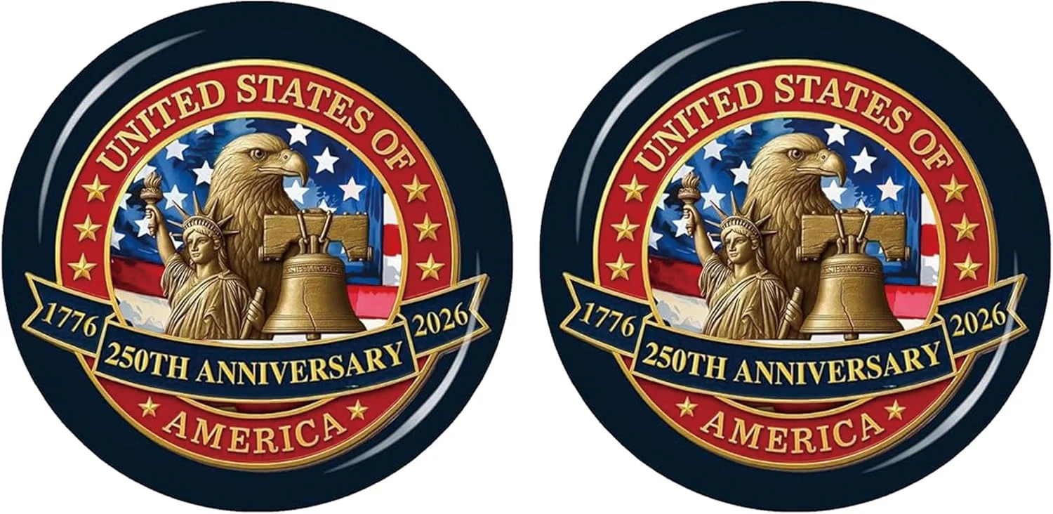 United States 250th Anniversary Brooch Button Decor Circle Decorative for Backpa