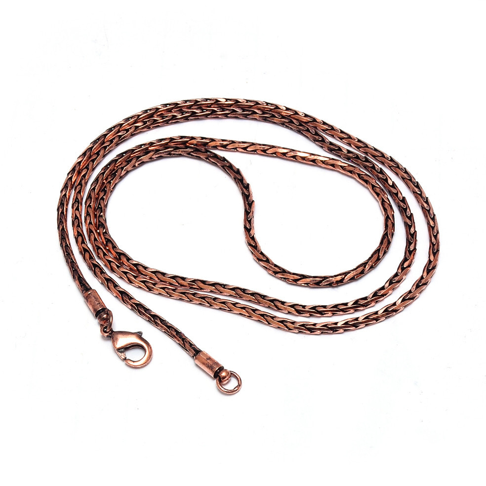 Pure Copper Chain Lobster Clasp Wheat Copper Chain Handmade Necklace Chain C-06
