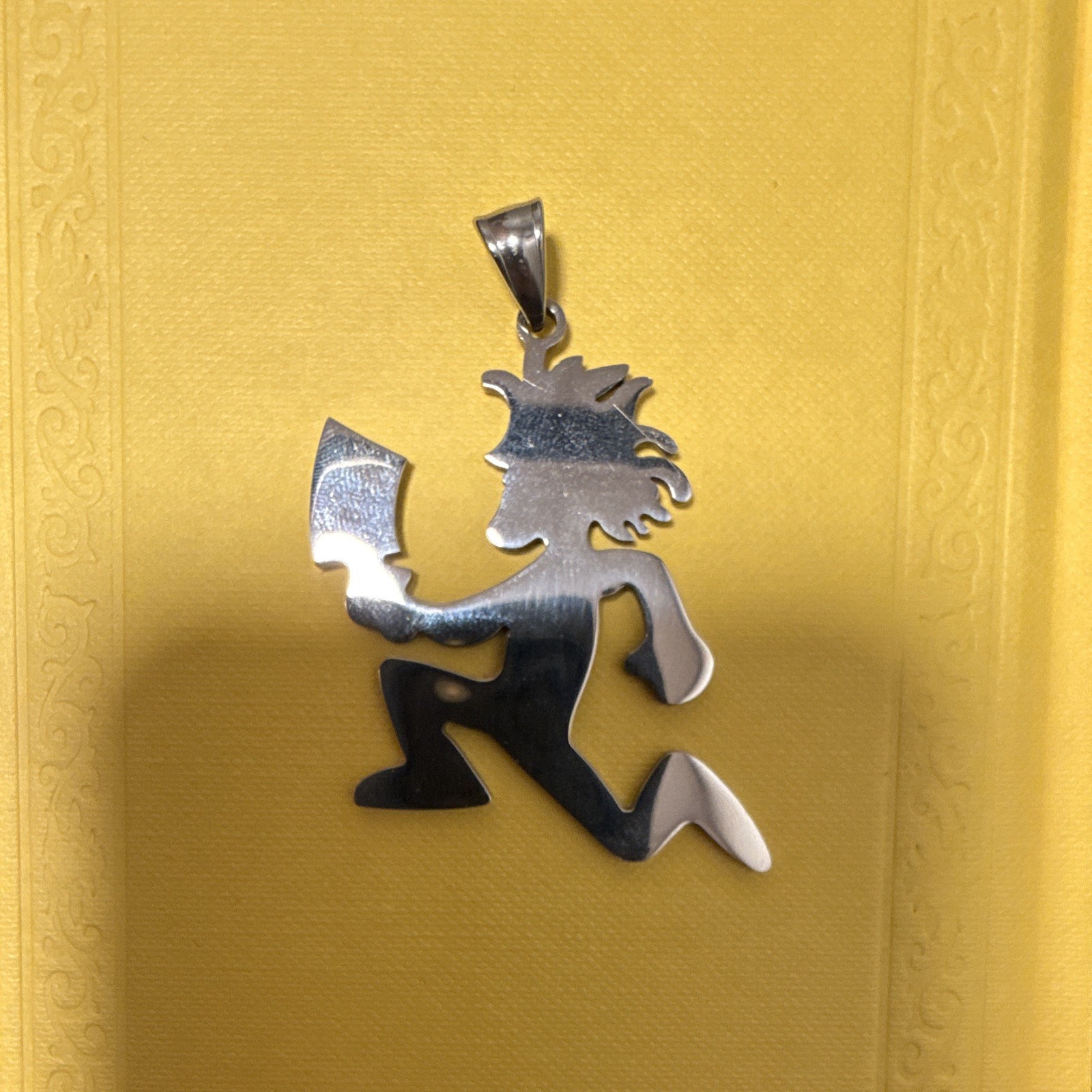 Silver Metal Running Hatchetman Figure Charm Pendant, Very good quality
