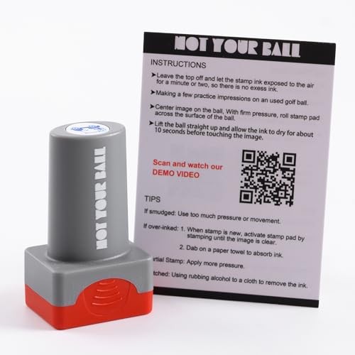 Golf Ball Stamp, Golf Ball Stamper, Reusable Self-Inking Golf Ball F-BIRDIE