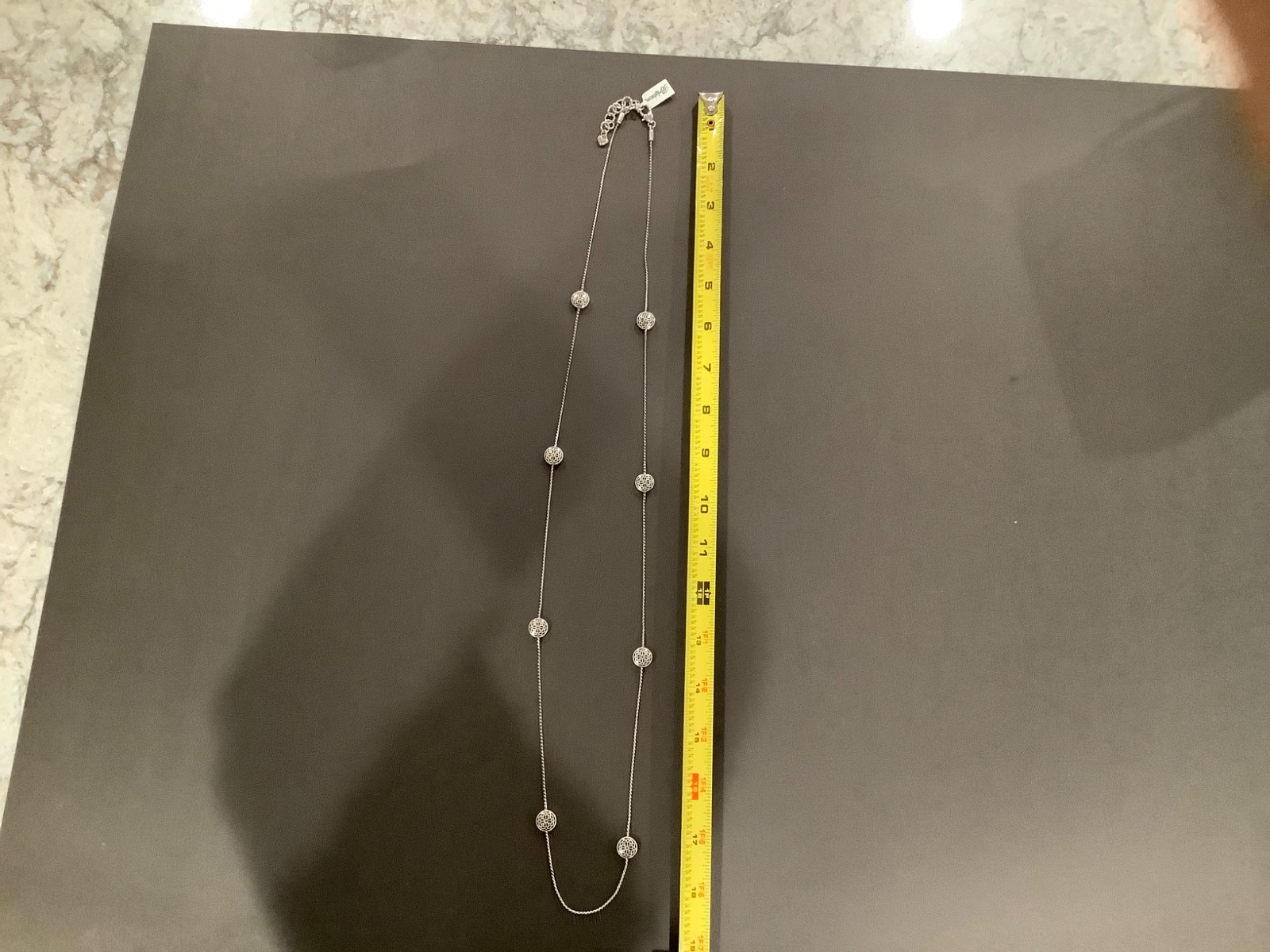 brighton necklace. Never used. With tags. About 36 inches in length. Adjustable