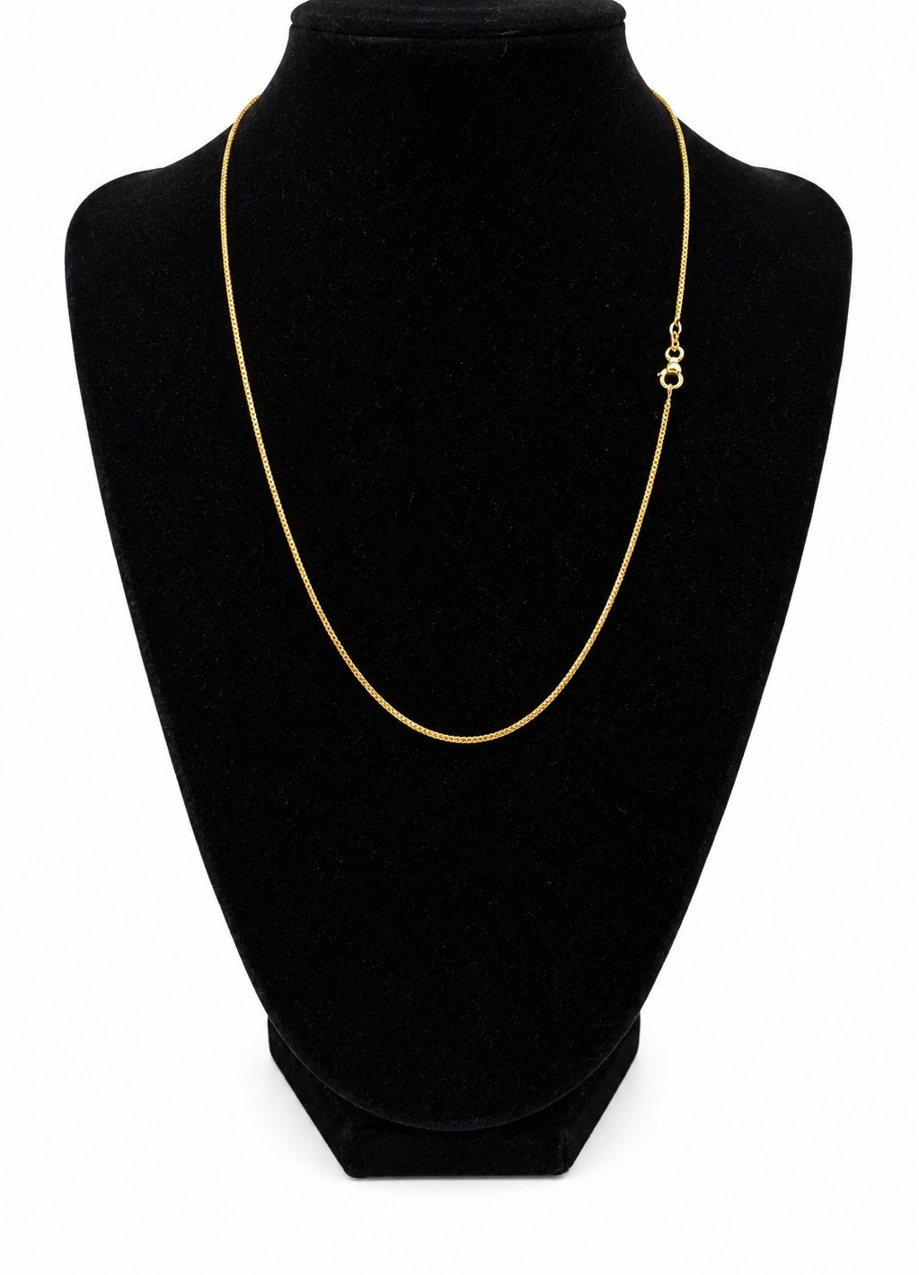 10K Solid Gold Wheat Chain Necklace 18″-Cadena Espinga Oro Solido 10K 45cm