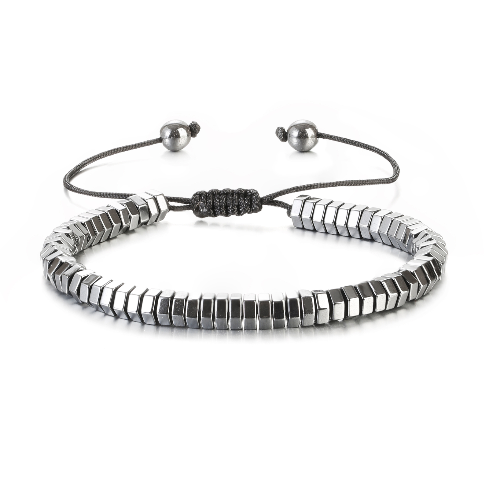 Energy Hematite Bead Healing Bracelet Braided Therapy Care Weight Loss Bracelets