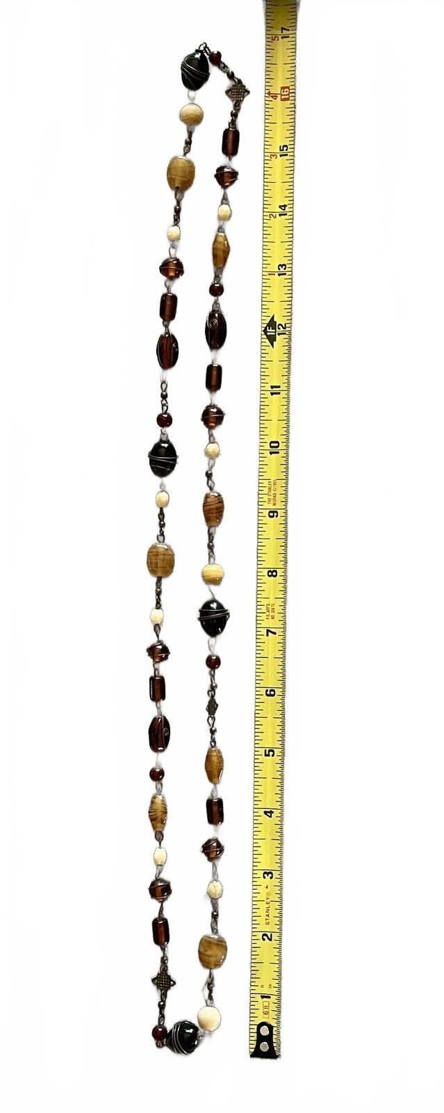Vintage Style Beaded Multi-Color Long Necklace