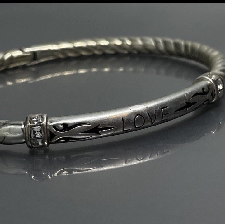 Brighton love bangle with the 2 rhinestone charms included nwot.