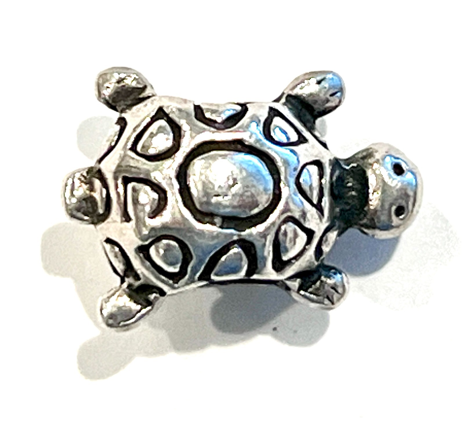PANDORA 790158 Turtle Charm Sterling Silver Bead – No Jewelers/ SS Mark -RETIRED