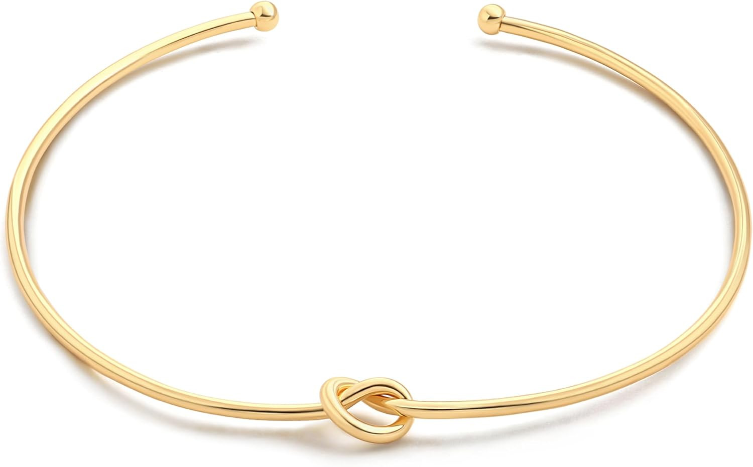 18K Gold Plated Cuff Choker Necklace for Women Chunky Wire Chain Collar Jewelry