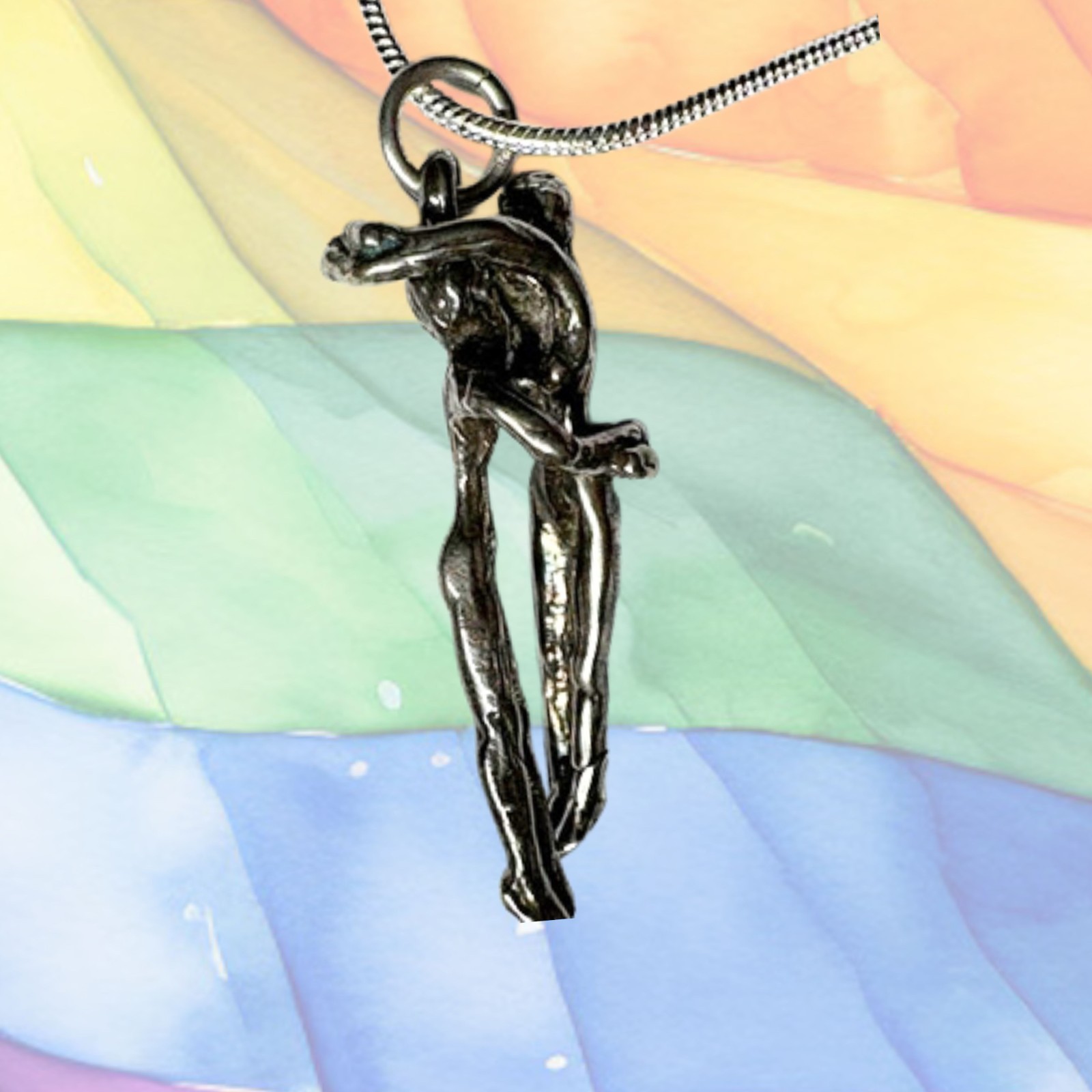 Female bodies Pendant on 22 in 925 chain Lesbian Handmade by JKL X 75