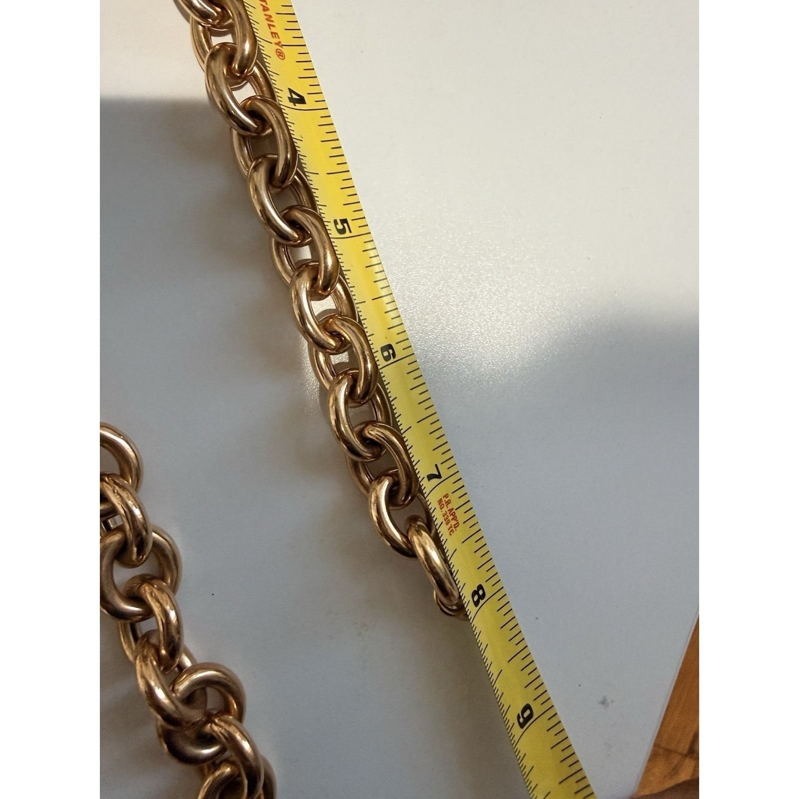 Milor Bronze Italy Rose Chunky Oval Link Magnetic Clasp Bracelet Necklace 2 Pcs
