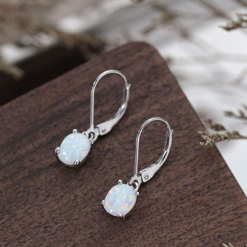 Genuine Fire Opal Drop Earrings Elegant Daily Wear Accessory Gift for Women