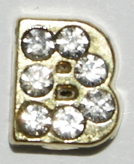 Letters with Clear Stones Floating Charms – Yes will Fit in Most Lockets
