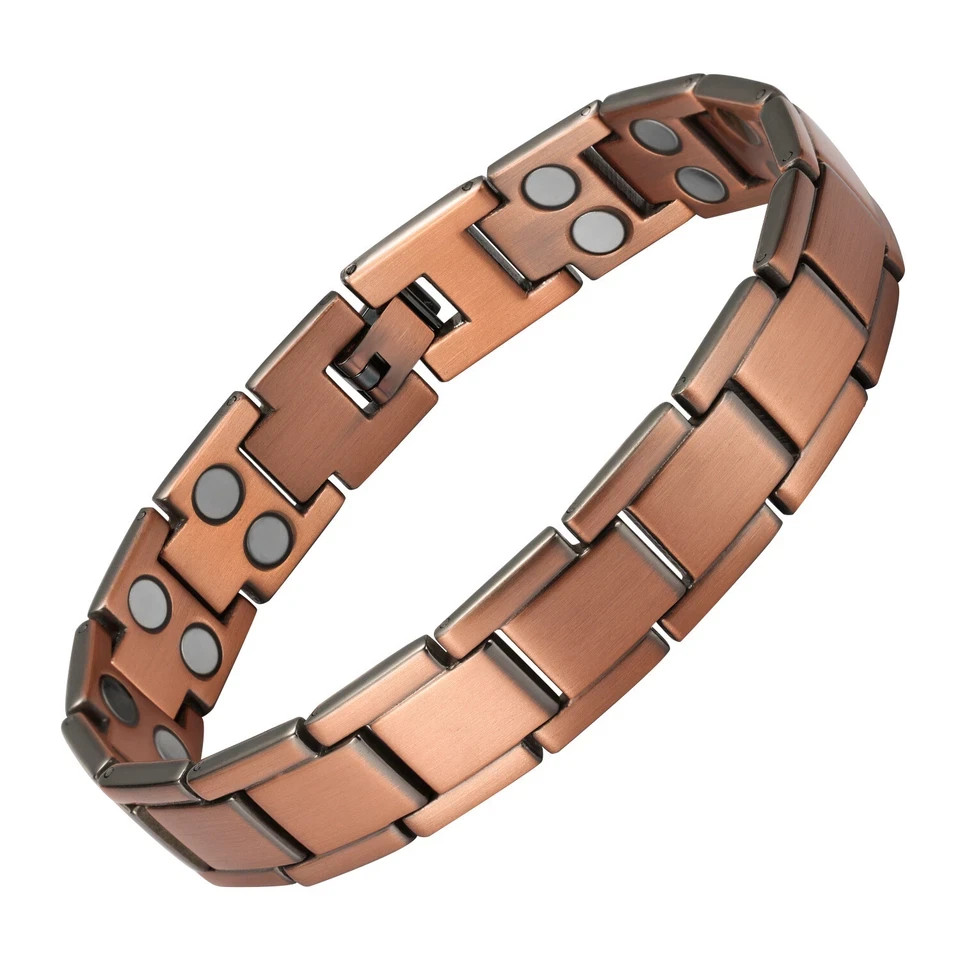 Men’s Bracelet Magnetic Therapy Arthritis Pain Relief Pure Solid Copper Bangle