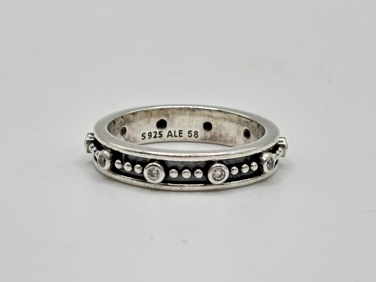 Pandora S925 ALE 58 Fairytale Royality Eternity Band Ring Size 8
