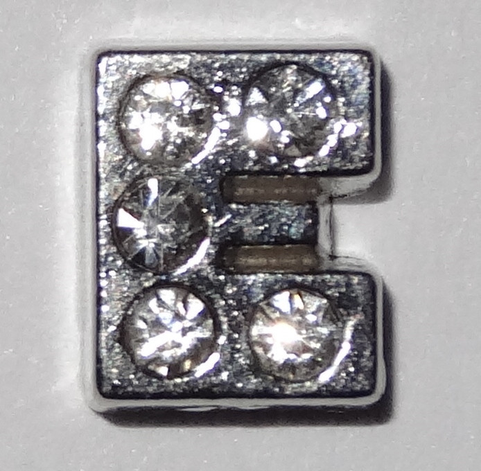 Letters with Clear Stones Floating Charms – Yes will Fit in Most Lockets