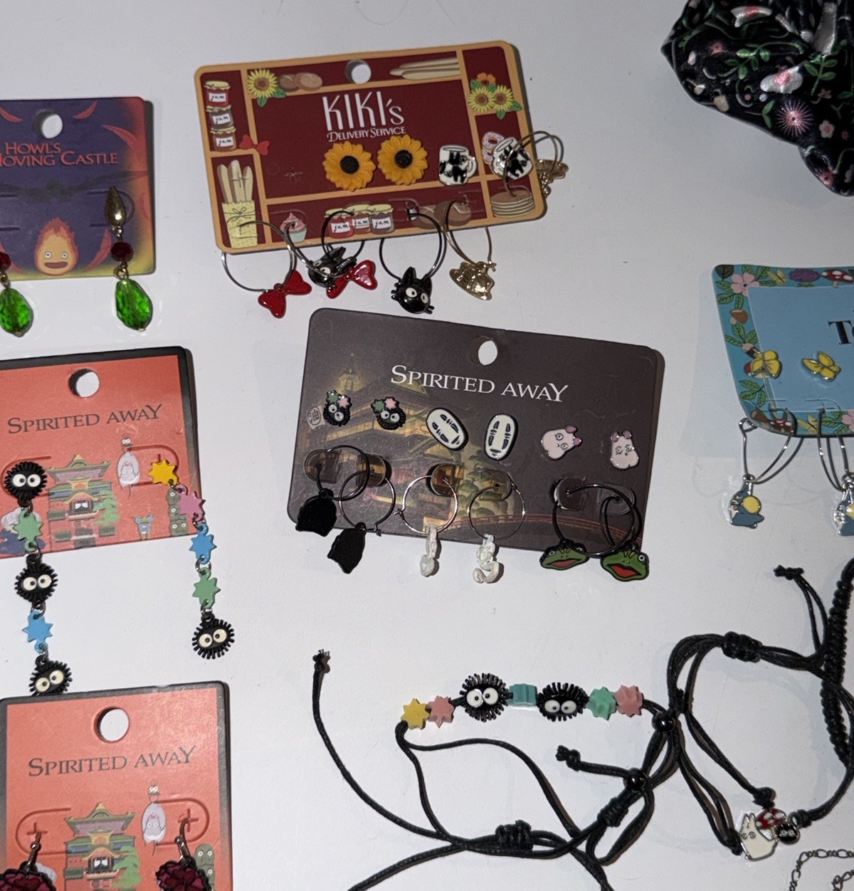 LOT Studio Ghibli Earrings Necklace Bracelet Totoro Spirited Away Haku Dragon ++