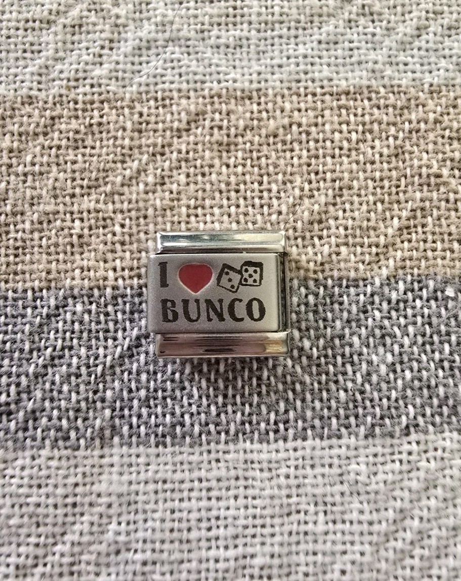 “I Love Bunco” Italian Modular Charm 9mm FREE SHIPPING!!