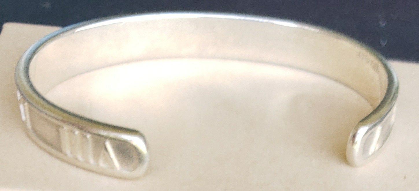 Tiffany & Co. Atlas 925 Sterling Silver Italy Cuff Bracelet
