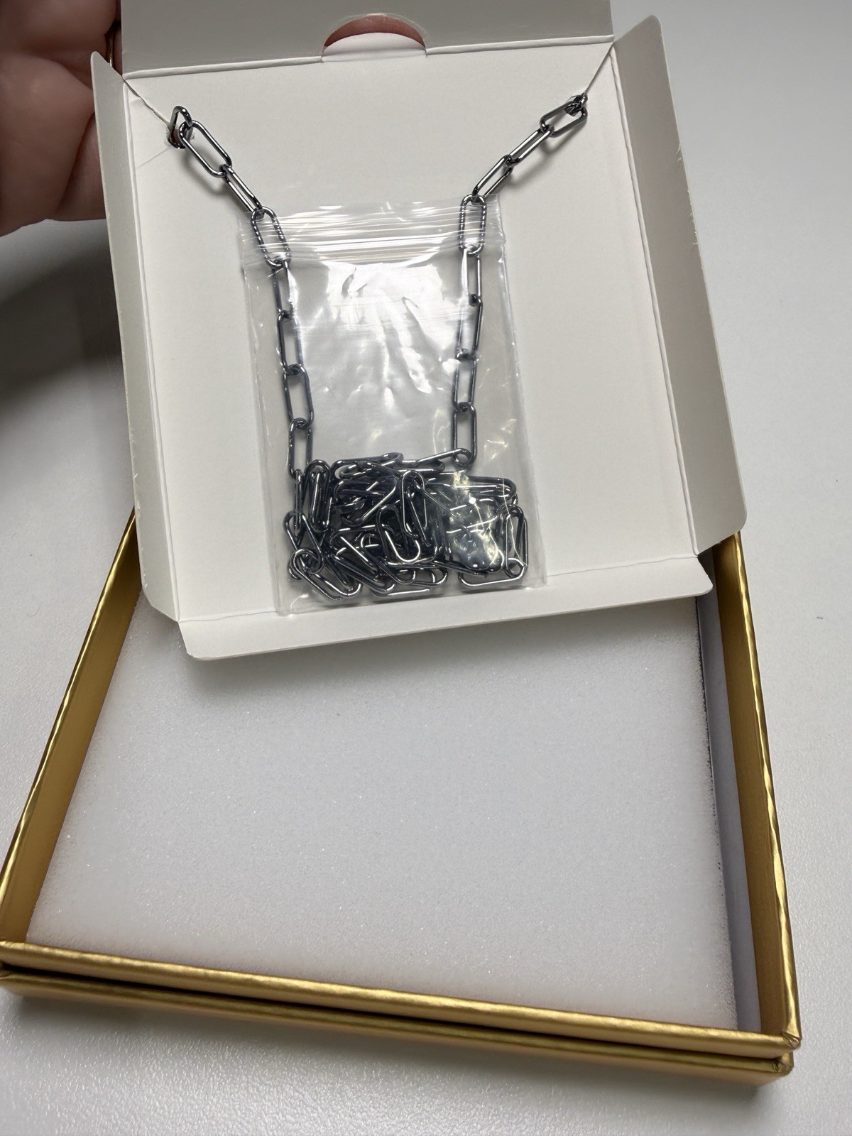 BP The Gem Society Hematite Plated Link Chain Shield Pendant Blue Teardrop Stone