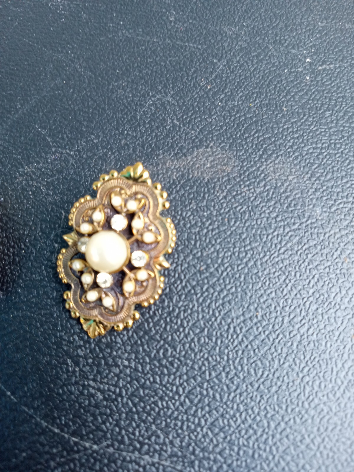 Gold Pear Diamond beaded Bracelet and Matching dangle clip on earrings ~ TRL7#47