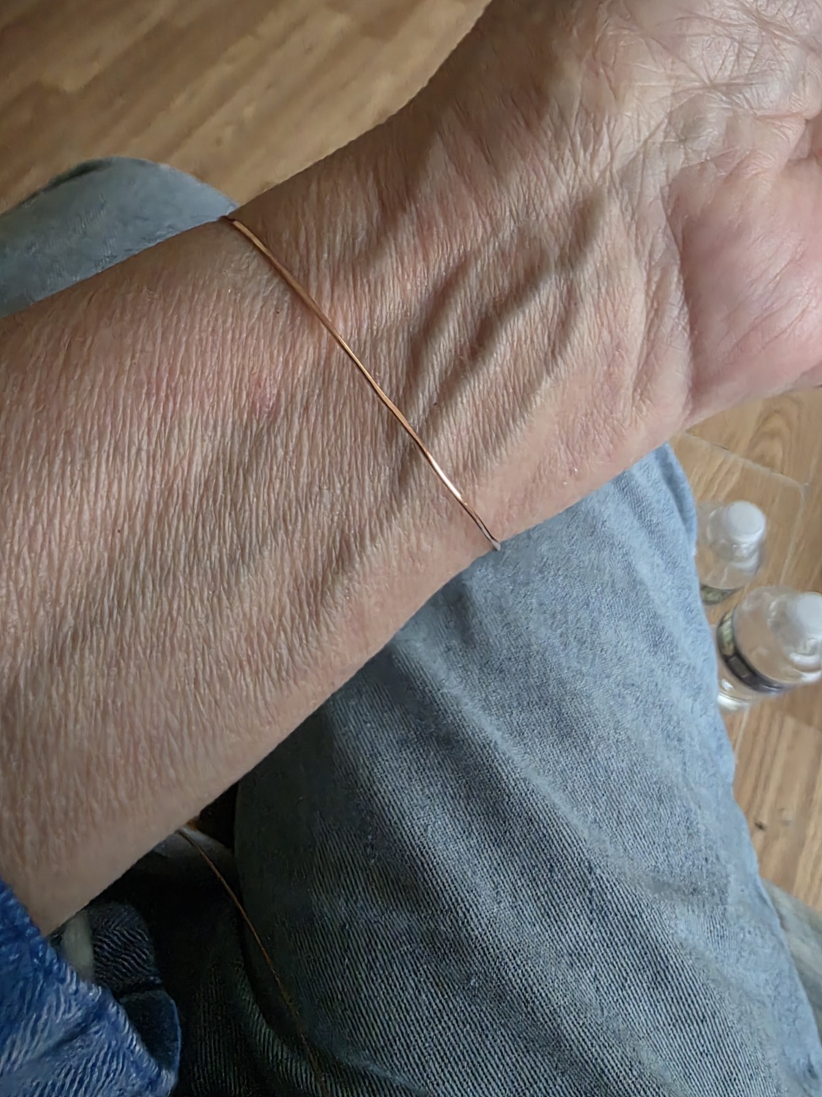 HEALING USA 99.9 COPPER Spiral Cuff – Hammered Copper Bracelet Adjustable