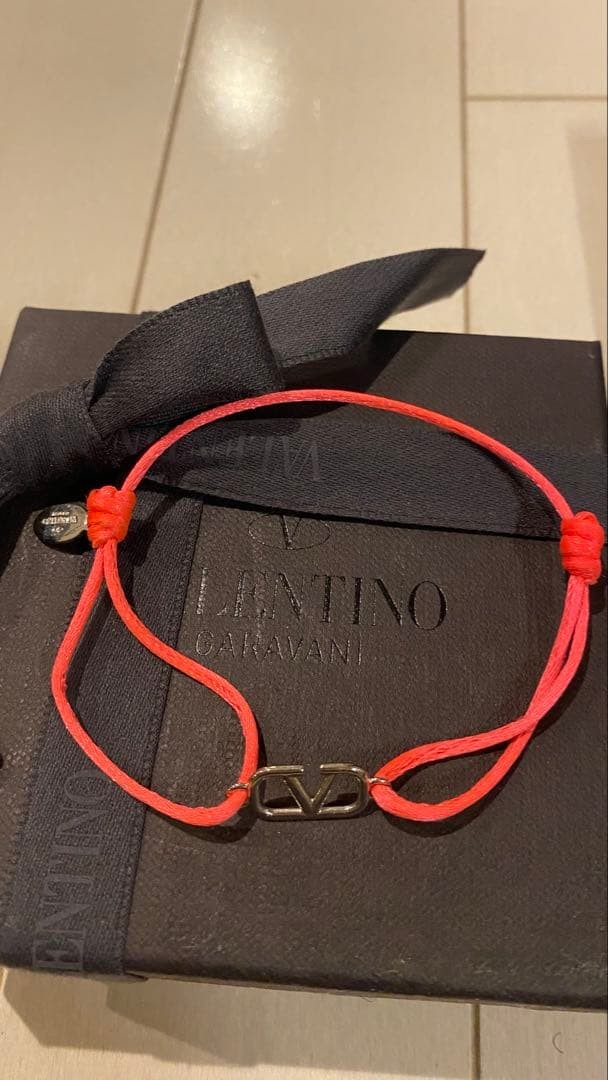 Valentino Bracelet V Logo Signature Cotton Limited Edition VHTF Designer Collect
